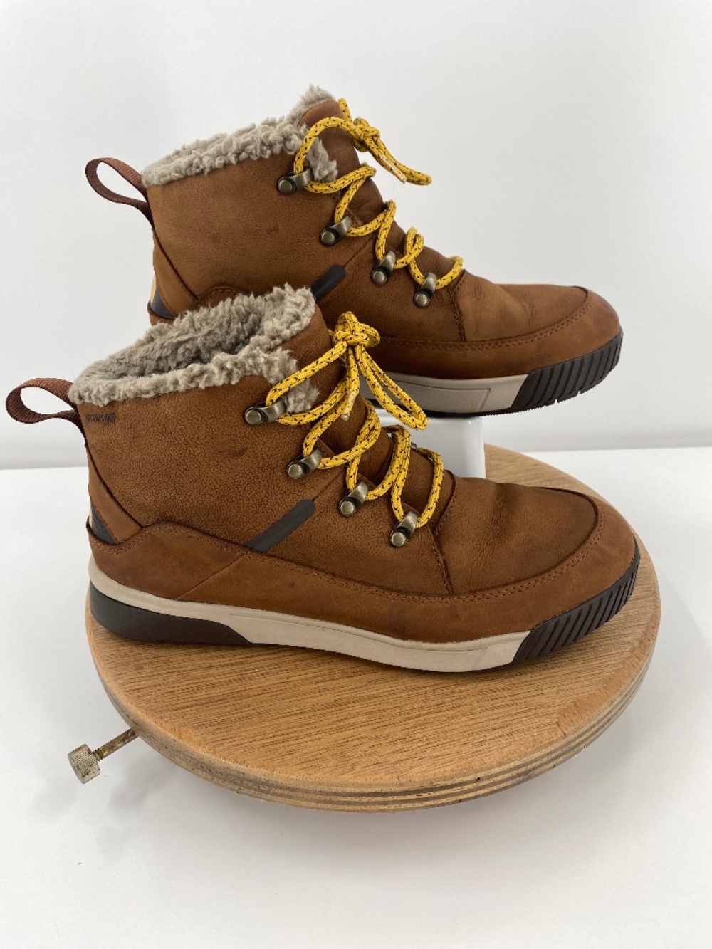 The North Face Sierra Mid Lace Waterproof Boots Brown Faux Fur Women's 9.5